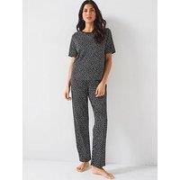 Everyday Mono Short Sleeve And Slim Leg Pj Set