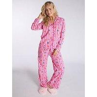 Boux Avenue Gingerbread Fleece Pj In A Bag - Pink Mix