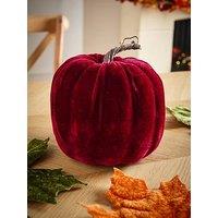 Heaven Sends Red Velvet Pumpkin Autumn Decoration