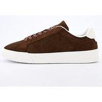 Tommy Hilfiger Suede Court Shoes - Brown