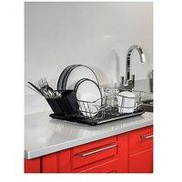 Tower Dish Rack With Tray Black