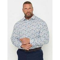 Badrhino White & Blue Paisley Shirt