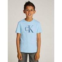 Calvin Klein Jeans Kids Ck Monogram Short Sleeve T-Shirt - Blue