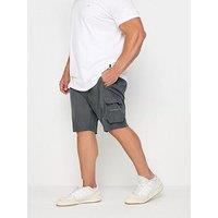 Badrhino Crinkle Nylon Cargo Shorts - Grey