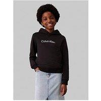 Calvin Klein Jeans Kids Logo Terry Hoodie - Black