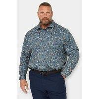 Badrhino Storm Blue Flower Shirt
