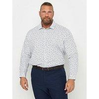 Badrhino White & Blue Flower Shirt