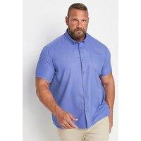 Badrhino Oxford Weave Ss Shirt - Blue