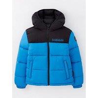 Napapijri Kids Hornelen Hooded Insulated Jacket - Blue