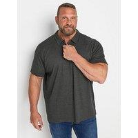 Badrhino Jacquard Polo Shirt - Charcoal