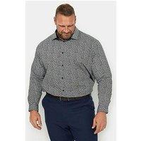 Badrhino Formal Flower Shirt - Black