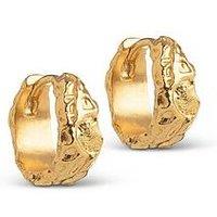 Enamel Copenhagen Nela Hoops, 18Ct Gold Plated 925 Sterling Silver