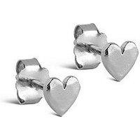 Enamel Copenhagen Heart Studs, 925 Sterling Silver
