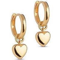 Enamel Copenhagen Amore Hoops, 18Ct Yellow Gold Plated 925 Sterling Silver