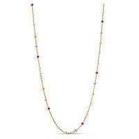 Enamel Copenhagen Lola Rainbow Necklace, 18Ct Yellow Gold Plated 925 Sterling Silver And Enamel