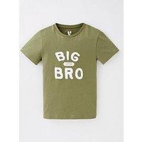 Mini V By Very Boys Big Brother Short Sleeve T-Shirt - Green
