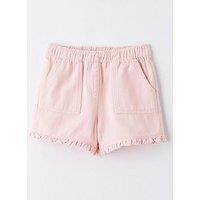 Mini V By Very Grils Frill Denim Shorts - Pink