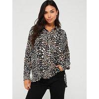 Only Leopard Print Shirt - Black