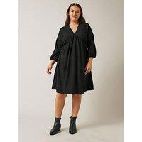 Evans Jersey Crepe Dress - Black