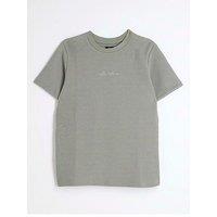 River Island Older Boy Quilted Tee - Khaki