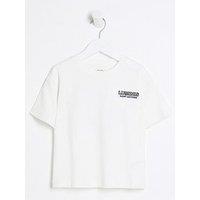 River Island Mini Embroidered Luminis T-Shirt - White