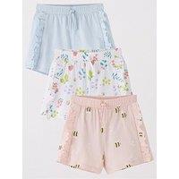 Mini V By Very Girls 3 Pack Shorts - Multi