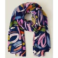 Accessorize Abstract Brushstroke Print Scarf