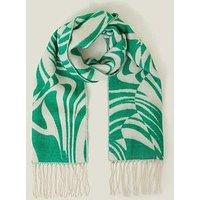 Accessorize Green Semi Print Blanket