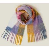 Accessorize Super Fluffy Pastel Check Scarf