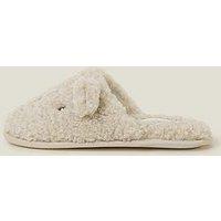 Accessorize Teddy Mule Slippers - Natural