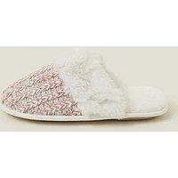 Accessorize Knit Mule Slippers - Multi