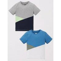 Mini V By Very Boys 2 Pack Cut And Sew T-Shirts - Multi