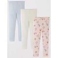 Mini V By Very Girls 3 Pack Lace Trim Legging - Multi