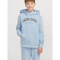 Jack & Jones Junior Boys Caleb Varsity Hoodie - Chambray Blue - Light Blue