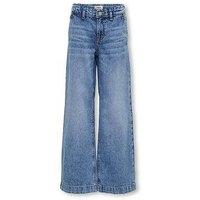 Only Kids Girls Comet Wide Leg Jeans - Denim