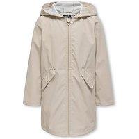 Only Kids Girls Elisa Raincoat - Silver Lining