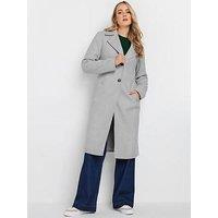 Long Tall Sally Single Breasted Coat - Grey