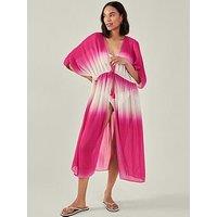 Accessorize Maxi Pleated Kaftan - Pink