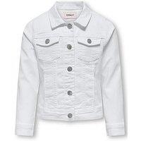 Only Kids Girls Sara Denim Jacket - White