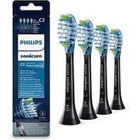 Philips Sonicare C3 Premium Plaque Defence Replacement Toothbrush Heads, 4 Pk, Black - Hx9044/17