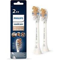 Philips Sonicare A3 Premium All-In-One Replacement Toothbrush Heads, 2Pk, White - Hx9092/10