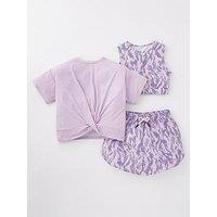 V By Very Girls 3 Piece Animal Active Short Set