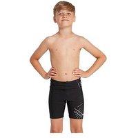 Zoggs Boys Ecolast+ Etch Mid Jammer Swim Shorts - Black