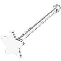 The Love Collection Sterling Silver Tiny Star Shape Nose Stud