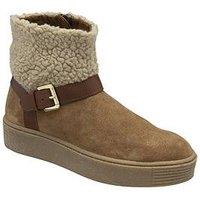 Ravel Hetton Fur Lined Suede Ankle Boot - Tan