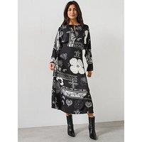 V By Very Paisley Batwing Midaxi Dress - Print