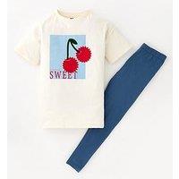 V By Very Girls Cherry T-Shirt And Legging Set
