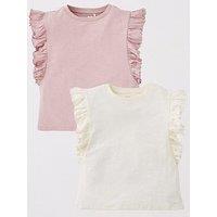 V By Very Girls 2 Pack Broidery T-Shirts - Multi
