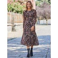 Sosandar Animal Mesh Maxi Dress - Print