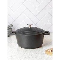 Masterclass Lightweight Cast Aluminium 2.5 Litre Casserole Dish - Black